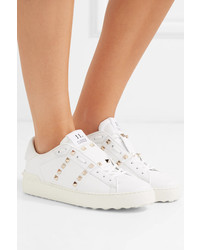 Женские белые кожаные низкие кеды от Valentino