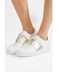 Женские белые кожаные низкие кеды от Valentino