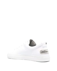 Мужские белые кожаные низкие кеды от Jacob Cohen