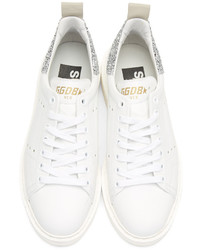 Женские белые кожаные низкие кеды от Golden Goose Deluxe Brand