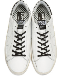 Мужские белые кожаные низкие кеды от Golden Goose Deluxe Brand