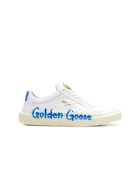 Мужские белые кожаные низкие кеды от Golden Goose Deluxe Brand