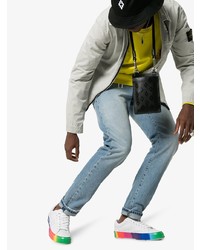 Мужские белые кожаные низкие кеды от Converse