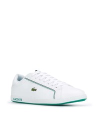 Мужские белые кожаные низкие кеды от Lacoste