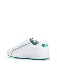 Мужские белые кожаные низкие кеды от Lacoste