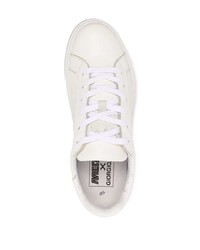 Мужские белые кожаные низкие кеды от Giorgio Brato