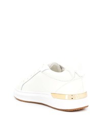 Мужские белые кожаные низкие кеды от Mallet