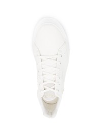 Мужские белые кожаные низкие кеды от Mallet