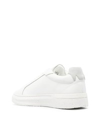 Мужские белые кожаные низкие кеды от Mallet