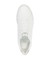 Мужские белые кожаные низкие кеды от Mallet