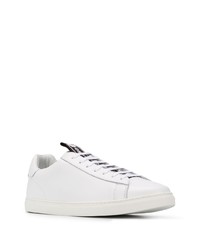 Мужские белые кожаные низкие кеды от DSQUARED2