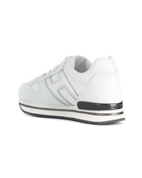 Женские белые кожаные низкие кеды от Hogan