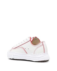 Мужские белые кожаные низкие кеды от Maison Mihara Yasuhiro