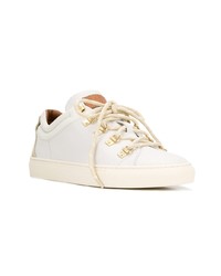 Женские белые кожаные низкие кеды от Bally