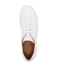 Мужские белые кожаные низкие кеды от Unseen Footwear
