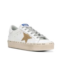 Женские белые кожаные низкие кеды от Golden Goose Deluxe Brand