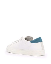 Мужские белые кожаные низкие кеды от D.A.T.E