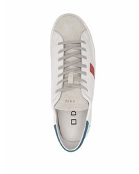 Мужские белые кожаные низкие кеды от D.A.T.E