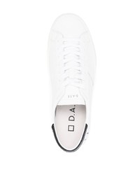 Мужские белые кожаные низкие кеды от D.A.T.E