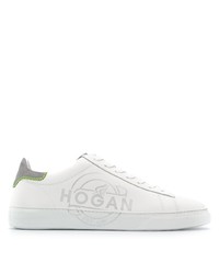 Мужские белые кожаные низкие кеды от Hogan