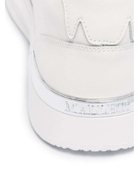 Мужские белые кожаные низкие кеды от Mallet