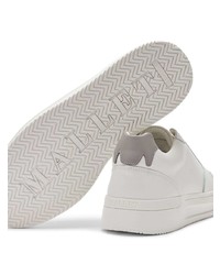 Мужские белые кожаные низкие кеды от Mallet