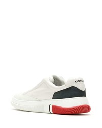 Мужские белые кожаные низкие кеды от OSKLEN