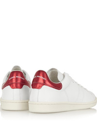 Женские белые кожаные низкие кеды от Etoile Isabel Marant