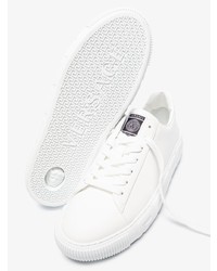 Мужские белые кожаные низкие кеды от Versace