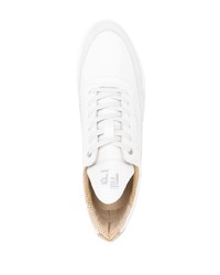 Мужские белые кожаные низкие кеды от Filling Pieces