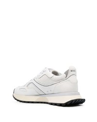 Мужские белые кожаные низкие кеды от BOSS