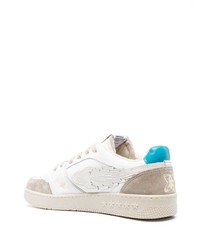 Мужские белые кожаные низкие кеды от Enterprise Japan