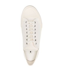 Мужские белые кожаные низкие кеды от Jil Sander