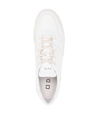 Мужские белые кожаные низкие кеды от D.A.T.E