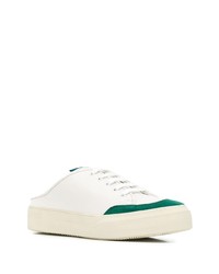 Мужские белые кожаные низкие кеды от Sunnei