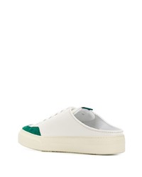 Мужские белые кожаные низкие кеды от Sunnei