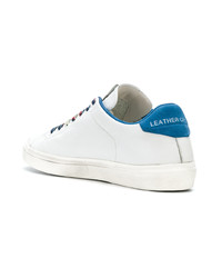 Мужские белые кожаные низкие кеды от Leather Crown