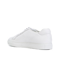 Мужские белые кожаные низкие кеды от Aiezen