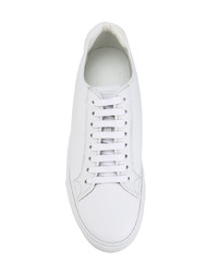 Мужские белые кожаные низкие кеды от Aiezen