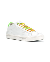 Мужские белые кожаные низкие кеды от Leather Crown