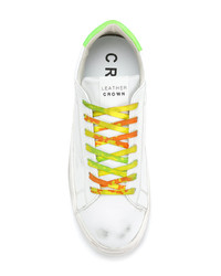 Мужские белые кожаные низкие кеды от Leather Crown