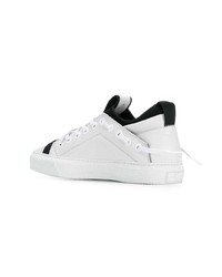 Мужские белые кожаные низкие кеды от Bruno Bordese