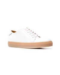 Мужские белые кожаные низкие кеды от Collegium