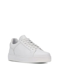 Мужские белые кожаные низкие кеды от Bottega Veneta