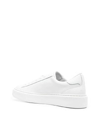 Мужские белые кожаные низкие кеды от MSGM