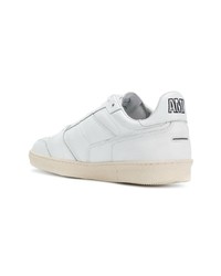 Мужские белые кожаные низкие кеды от AMI Alexandre Mattiussi