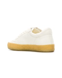 Женские белые кожаные низкие кеды от Philippe Model