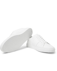 Мужские белые кожаные низкие кеды от Mr P.