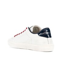 Мужские белые кожаные низкие кеды от Leather Crown