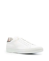 Мужские белые кожаные низкие кеды от Paul Smith